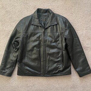 Jos A Bank Reserve Brown 100% Leather Jacket Mens Size XL Classic Outerwear